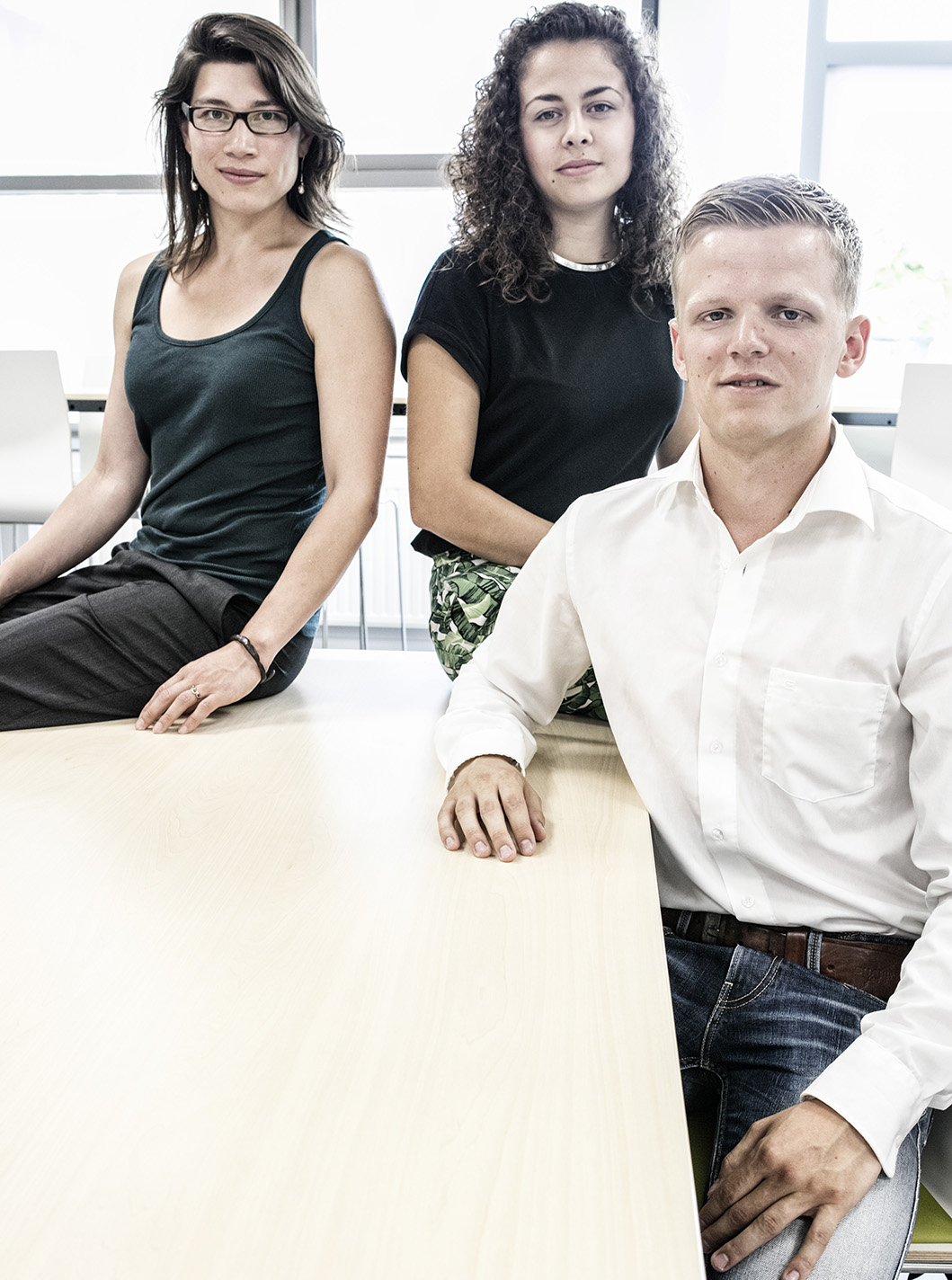 Aoife Wullur, Max Middelman en Vivian Hartung
